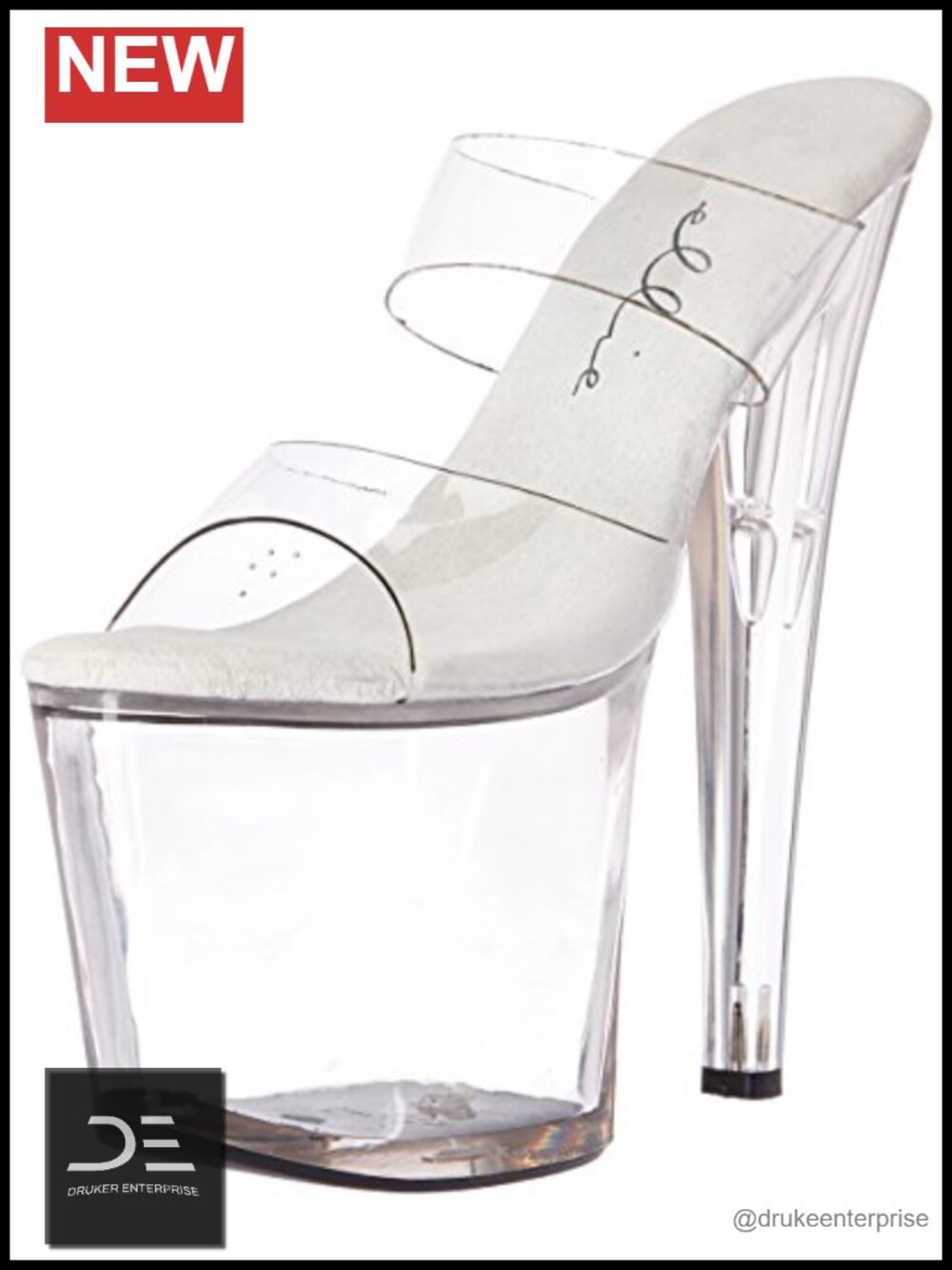 Clear Platform Sandals Stiletto Heels Open Toe Ankle Strap Dance Shoes